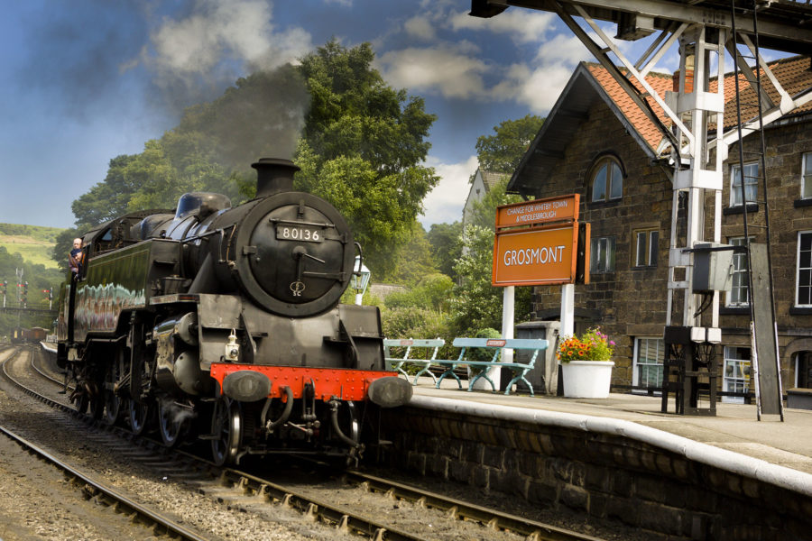 North Yorkshire Moors Railway heritage steam train