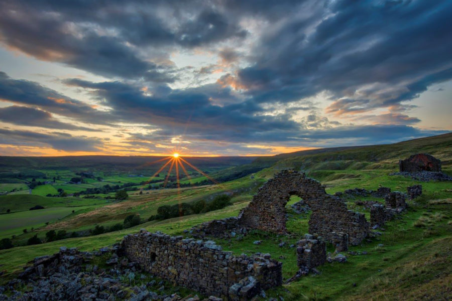 Remains of ironstone miners' cottages at Rosedale East