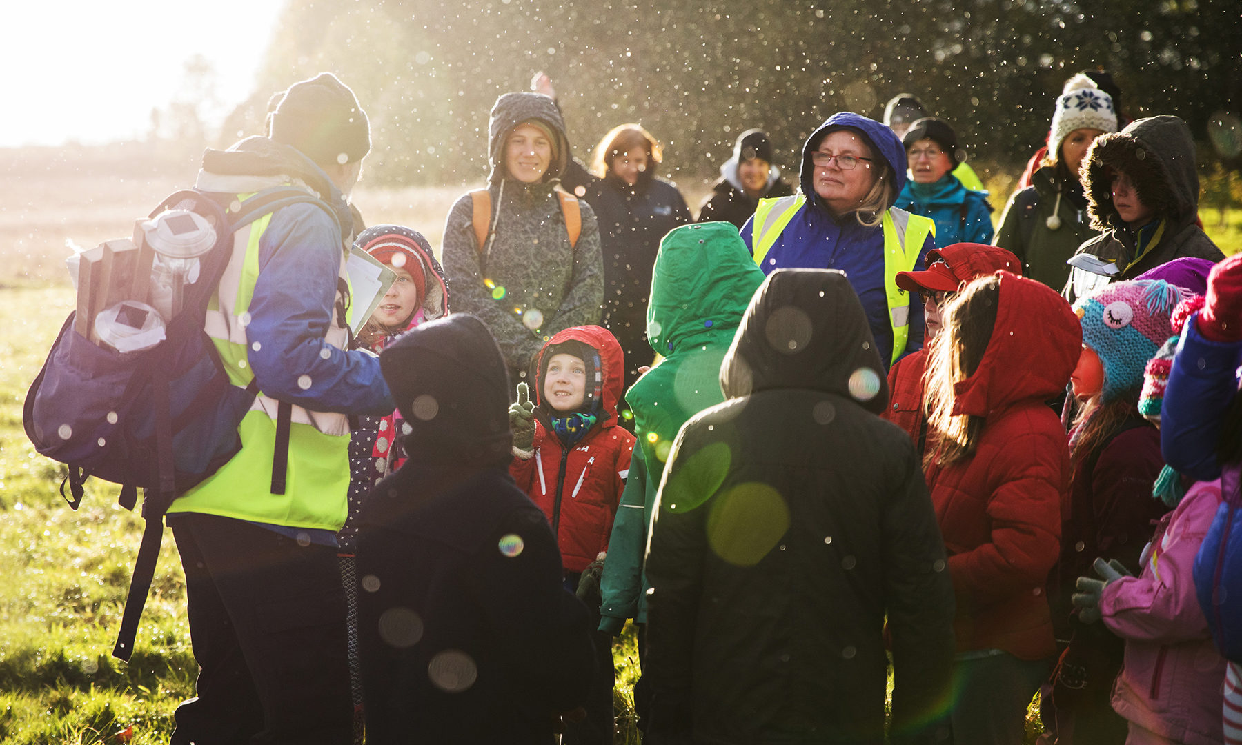 Children learning outside