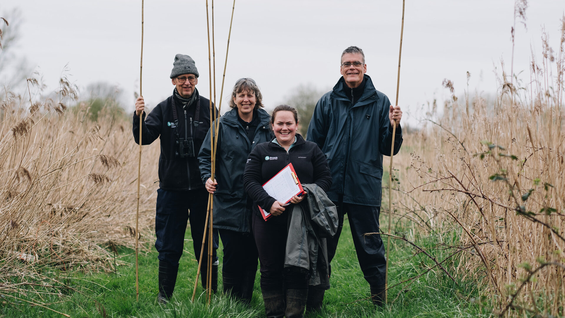 Volunteers conducting a water vole survey in the Broads National Park. Photo: Tom Barrett