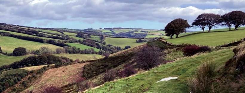 The Exmoor landscape from Winsford Hill 
