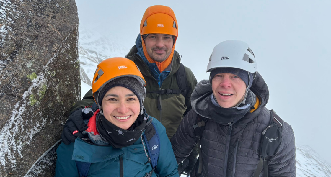 Andrea with Fell Top Assessor Jim and her partner. Photo: Andrea Alvarez Ojeda