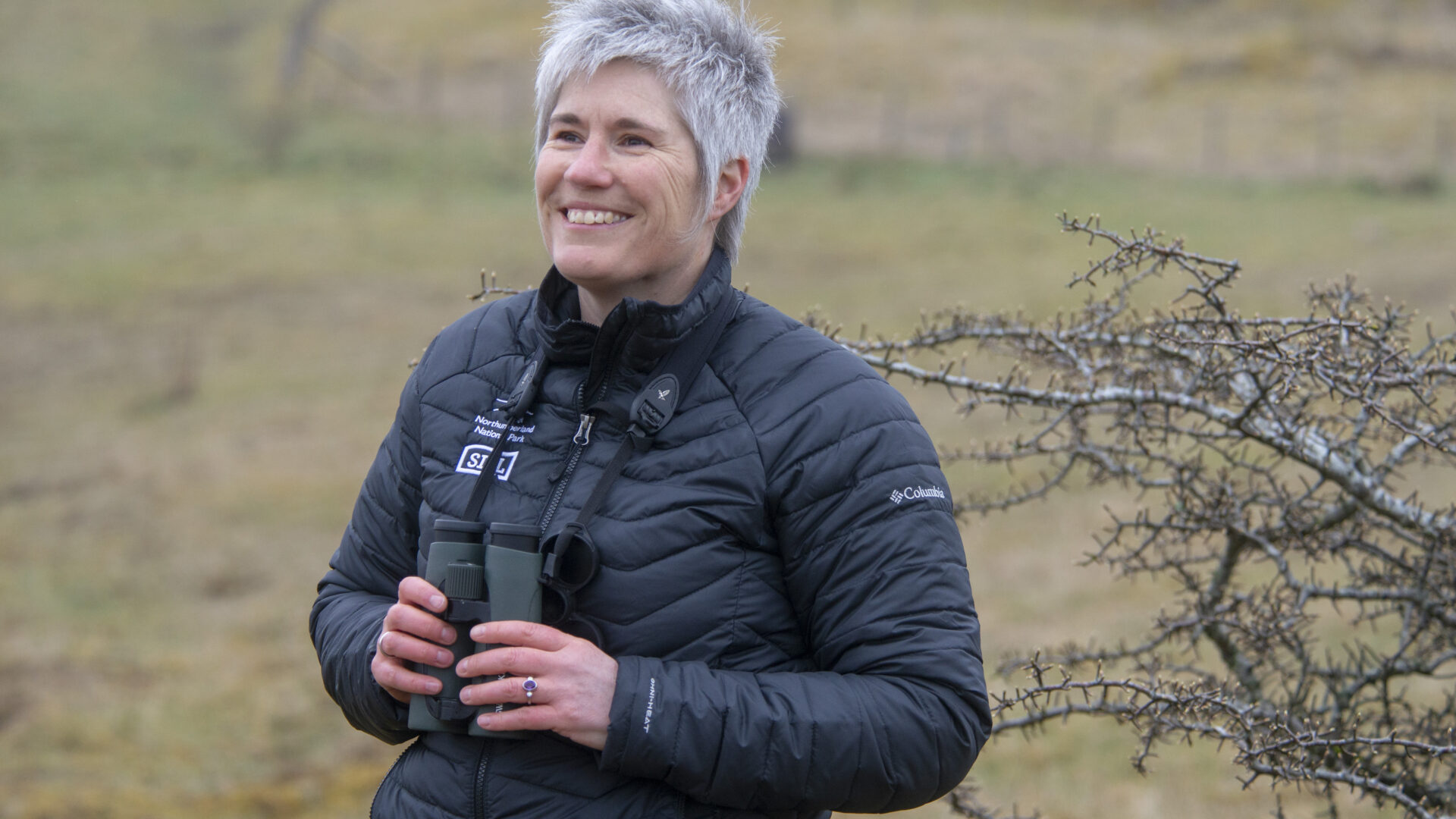 Gill Thompson out monitoring curlew in the Northumberland National Park - a vital part of efforts to protect them